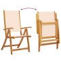 Garden dining set 7 pieces solid acacia wood and textilene by , Garden sets - Ref: Foro24-3279276, Price: 766,92 €, Discount: %