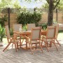 Garden dining set 7 pieces solid acacia wood and textilene by , Garden sets - Ref: Foro24-3279325, Price: 656,07 €, Discount: %