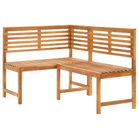 Solid acacia wood corner garden bench 140 cm by vidaXL, garden benches - Ref: Foro24-312422, Price: 215,73 €, Discount: %