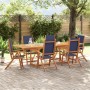 Garden dining set 7 pieces solid acacia wood and textilene by , Garden sets - Ref: Foro24-3279306, Price: 766,54 €, Discount: %