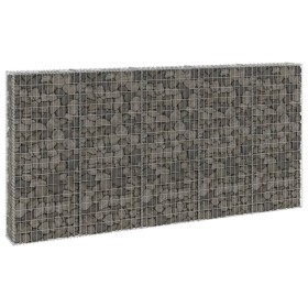 Gabion wall with galvanized steel covers 300x30x150 cm by vidaXL, fence panels - Ref: Foro24-147822, Price: 185,36 €, Discoun...