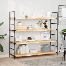 Floating shelves 4 units untreated acacia wood 160x40x4 cm by , Shelves and shelves - Ref: Foro24-3279494, Price: 454,74 €, D...