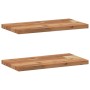 Floating shelves 2 units acacia wood oil finish 40x20x2cm by , Shelves and shelves - Ref: Foro24-3279496, Price: 26,23 €, Dis...