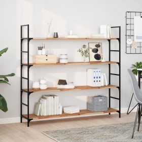 Solid acacia wood floating shelf with oil finish 160x30x2cm by , Shelves and shelves - Ref: Foro24-3279547, Price: 56,18 €, D...