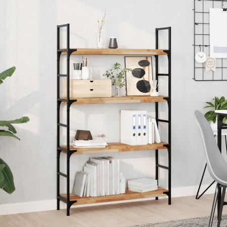 Solid acacia wood floating shelf with oil finish 100x20x4cm by , Shelves and shelves - Ref: Foro24-3279587, Price: 47,99 €, D...