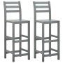 Kitchen stools, 2 units, solid acacia wood, gray. by vidaXL, Kitchen stools - Ref: Foro24-312417, Price: 114,99 €, Discount: %