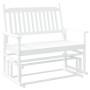 Banco deslizante madera maciza de álamo blanco 118x70x104,5 cm de , Mecedoras - Ref: Foro24-4008868, Precio: 189,59 €, Descue...