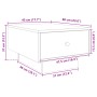 Rauchige Eiche-Optik 60x45x31 cm Ingenieurholz Couchtisch von , Couchtisch - Ref: Foro24-848084, Preis: 74,99 €, Rabatt: %