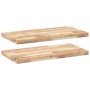 Floating shelves 2 units untreated acacia wood 100x40x4 cm by , Shelves and shelves - Ref: Foro24-3279480, Price: 147,00 €, D...