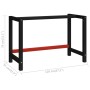 Black and red metal workbench structure, 120x57x79 cm. by vidaXL, Table legs - Ref: Foro24-147928, Price: 69,50 €, Discount: %