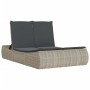 Double sun lounger with light gray synthetic rattan cushions by , Loungers - Ref: Foro24-368095, Price: 328,35 €, Discount: %