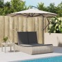 Doppel-Liegestuhl mit hellgrauen synthetischen Rattan-Kissen. von , Liegen - Ref: Foro24-368095, Preis: 328,35 €, Rabatt: %