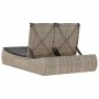 Double sun lounger with light gray synthetic rattan cushions by , Loungers - Ref: Foro24-368095, Price: 328,35 €, Discount: %