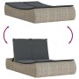 Double sun lounger with light gray synthetic rattan cushions by , Loungers - Ref: Foro24-368095, Price: 328,35 €, Discount: %