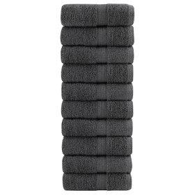 Guest towels 10 units 100% cotton anthracite 30x50 cm 600gsm by , Towels - Ref: Foro24-137154, Price: 27,99 €, Discount: %