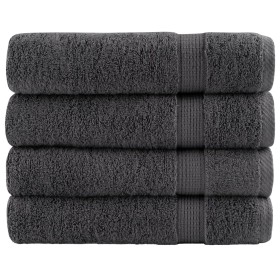 4-pack of anthracite 100% cotton bath towels, 70x140 cm, 600 gsm by , Towels - Ref: Foro24-137161, Price: 48,30 €, Discount: %