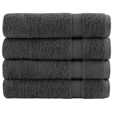 4-pack of anthracite 100% cotton bath towels, 70x140 cm, 600 gsm by , Towels - Ref: Foro24-137161, Price: 48,27 €, Discount: %