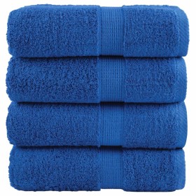 4 units of blue 100% cotton towels 30x30 cm 600 gsm by , Towels - Ref: Foro24-137180, Price: 12,99 €, Discount: %