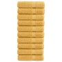 Shower towels 10 pcs 100% cotton yellow 70x140 cm 600 gsm by , Towels - Ref: Foro24-137286, Price: 119,49 €, Discount: %