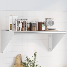 Stainless steel silver wall shelf 75x45x31 cm by , Shelves and shelves - Ref: Foro24-30274, Price: 60,99 €, Discount: %