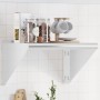 Stainless steel silver wall shelf 50x45x31 cm by , Shelves and shelves - Ref: Foro24-30276, Price: 50,25 €, Discount: %