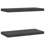 Estantes de pared 2 uds acero inoxidable negro 50x23,5x3 cm de , Estantes y estanterías - Ref: Foro24-30295, Precio: 33,99 €,...