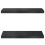 Estantes de pared 2 uds acero inoxidable negro 50x23,5x3 cm de , Estantes y estanterías - Ref: Foro24-30295, Precio: 33,99 €,...