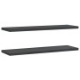 Estantes de pared 2 uds acero inoxidable negro 100x30x3 cm de , Estantes y estanterías - Ref: Foro24-30288, Precio: 59,99 €, ...