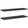 Estantes de pared 2 uds acero inoxidable negro 100x30x3 cm de , Estantes y estanterías - Ref: Foro24-30288, Precio: 59,99 €, ...