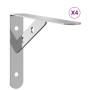 Shelf brackets 4 pcs stainless steel silver 20x2.5x14 cm by , Shelves and shelves - Ref: Foro24-30297, Price: 17,70 €, Discou...