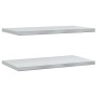 Wall shelves 2 units stainless steel silver 75x40x3 cm by , Shelves and shelves - Ref: Foro24-30281, Price: 57,31 €, Discount: %