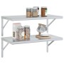 Wall shelves 2 units stainless steel silver 75x40x3 cm by , Shelves and shelves - Ref: Foro24-30281, Price: 57,31 €, Discount: %