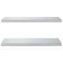 Wall shelves 2 units stainless steel silver 75x40x3 cm by , Shelves and shelves - Ref: Foro24-30281, Price: 57,31 €, Discount: %