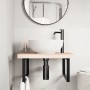 Wall-mounted sink shelf made of steel and solid beech wood by , bathroom vanities - Ref: Foro24-3302505, Price: 102,34 €, Dis...