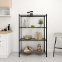 Storage shelf 4 levels black 90x35x137 cm 200 kg by vidaXL, Industrial shelving - Ref: Foro24-324622, Price: 71,99 €, Discoun...