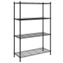 Storage shelf 4 levels black 90x35x137 cm 200 kg by vidaXL, Industrial shelving - Ref: Foro24-324622, Price: 71,99 €, Discoun...