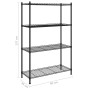 Storage shelf 4 levels black 90x35x137 cm 200 kg by vidaXL, Industrial shelving - Ref: Foro24-324622, Price: 71,99 €, Discoun...