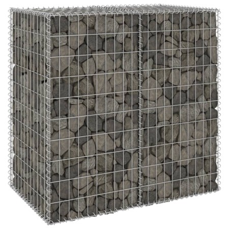 Gabion wall with galvanized steel covers 100x60x100 cm by vidaXL, fence panels - Ref: Foro24-147813, Price: 76,46 €, Discount: %