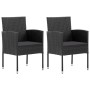 Garden armchairs with cushions 2 pcs synthetic black rattan by , Garden chairs - Ref: Foro24-318726, Price: 135,34 €, Discoun...