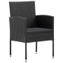 Garden armchairs with cushions 2 pcs synthetic black rattan by , Garden chairs - Ref: Foro24-318726, Price: 135,34 €, Discoun...