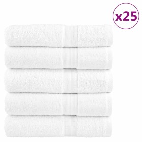 Bathroom towels 25 units 100% white cotton 100x150 cm 600 gsm by , Towels - Ref: Foro24-137135, Price: 413,99 €, Discount: %