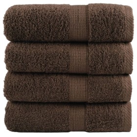 Guest towels 4 units 100% cotton brown 30x50 cm 600 gsm by , Towels - Ref: Foro24-137231, Price: 14,92 €, Discount: %