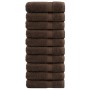 Shower towels 10 pcs 100% cotton brown 70x140 cm 600 gsm by , Towels - Ref: Foro24-137238, Price: 108,99 €, Discount: %