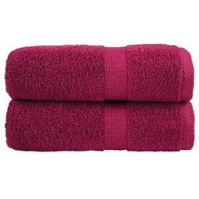 Guest towels 2 units 100% cotton burgundy 30x50 cm 600gsm by , Towels - Ref: Foro24-137206, Price: 13,99 €, Discount: %