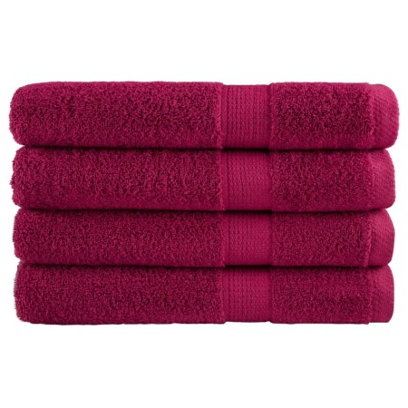 Sauna towels 4 units 100% cotton burgundy 80x200 cm 600 gsm by , Towels - Ref: Foro24-137219, Price: 74,27 €, Discount: %