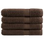 Premium towels 4 units 100% cotton brown 100x200 cm 600 gsm by , Towels - Ref: Foro24-137246, Price: 92,34 €, Discount: %