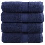 4 navy blue 100% cotton towels 30x30 cm 600 gsm by , Towels - Ref: Foro24-137252, Price: 14,11 €, Discount: %