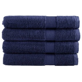 Sauna towels 4 units 100% cotton navy blue 80x200cm 600gsm by , Towels - Ref: Foro24-137267, Price: 74,99 €, Discount: %