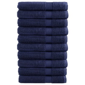 Premium towels 10 units navy blue cotton 100x200cm 600gsm by , Towels - Ref: Foro24-137271, Price: 223,99 €, Discount: %