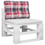 Cushion for pallet sofa, red checkered fabric, 50x40x12 cm by , Cushions for chairs and sofas - Ref: Foro24-360548, Price: 18...